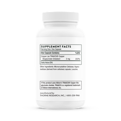 THORNE Cooper Bisglycinate 60 caps , Медь Бисглицинат