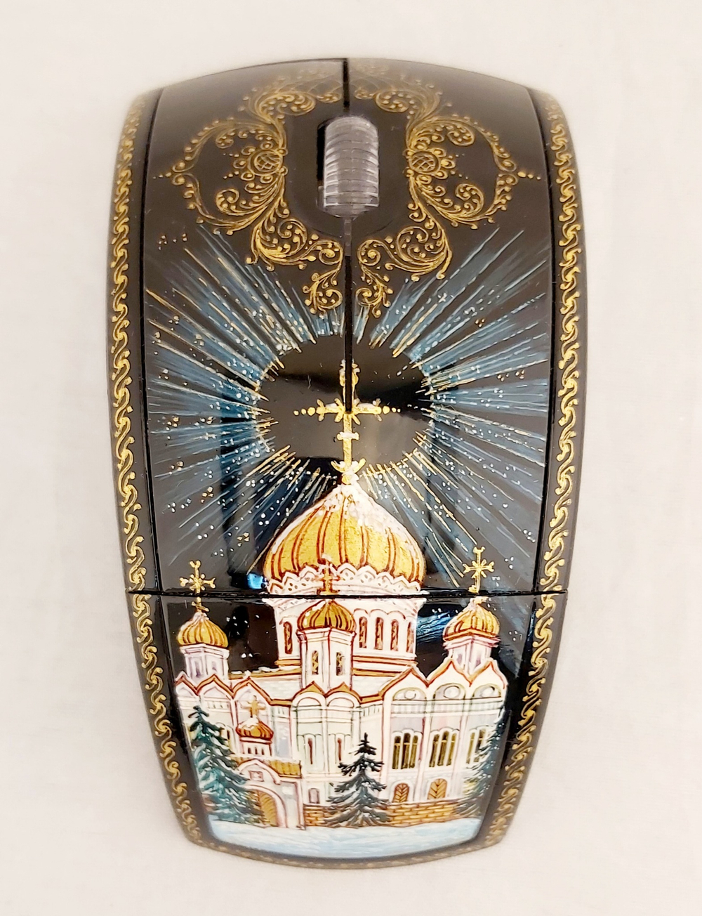 Мышь беспроводная, складная "Храм Христа Спасителя"