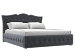 Кровать интерьерная Герда 160, Серый, Велюр, 120205