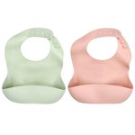 KeaBabies, Силиконовые нагрудники Prep, для детей 3–36 месяцев, мягкие, 2 шт.