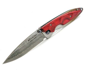 Складной нож Mcusta Shinra Emotion Take MC-0072D c клинком из стали VG-10 San Mai (Laminated Stainlesss Damascus) рукоять дерево