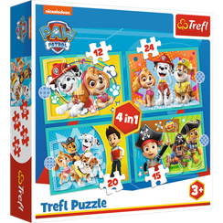 Puzzle - "4in1 (12, 15, 20, 24)" - Happy Paw Patrol team / Viacom