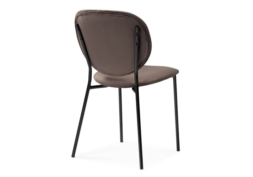 Стул на металлокаркасе Саранда кофе / черный глянец