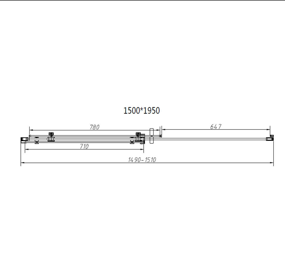 Душевой уголок Como-N VSR-4CN8015CGB, 1500*800, черный, стекло тонированное