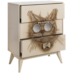 Комод Кот Саймон с 3 ящиками Айвори