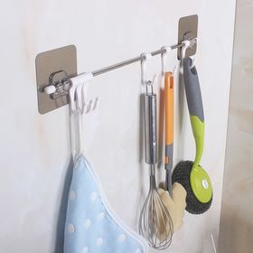 Держатель планка с крючками для кухни и ванной
