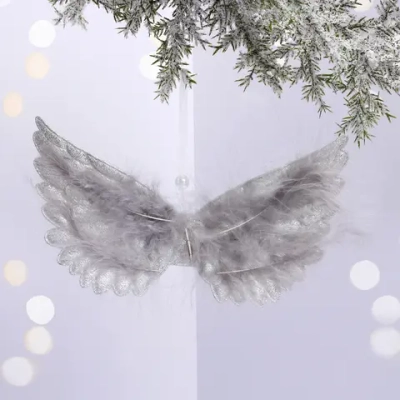 Подвеска «Волшебные крылья» 23 см, Серебро