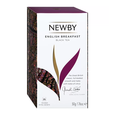 Чай черный в пакетиках Newby English Breakfast, 25 пак