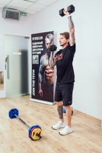Гантель 9 кг гексагональная
