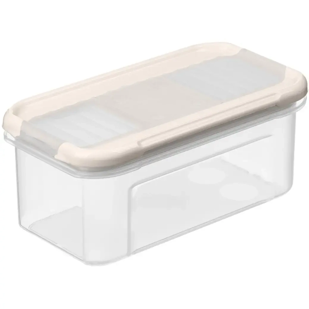 Емкость для сыпучих продуктов «Modena» прямоугольная 0,5л с дозатором (светло-бежевый) 221111825/01