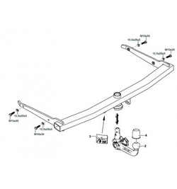 Фаркоп Westfalia 305423600001 Volkswagen Tiguan 2007-2015, Audi Q3 2011-(паспорт и сертификат в комплекте)(без электрики)