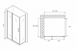 Душевой уголок Abber Sonnenstrand 100x100 AG04100S-S100 профиль Хром стекло прозрачное