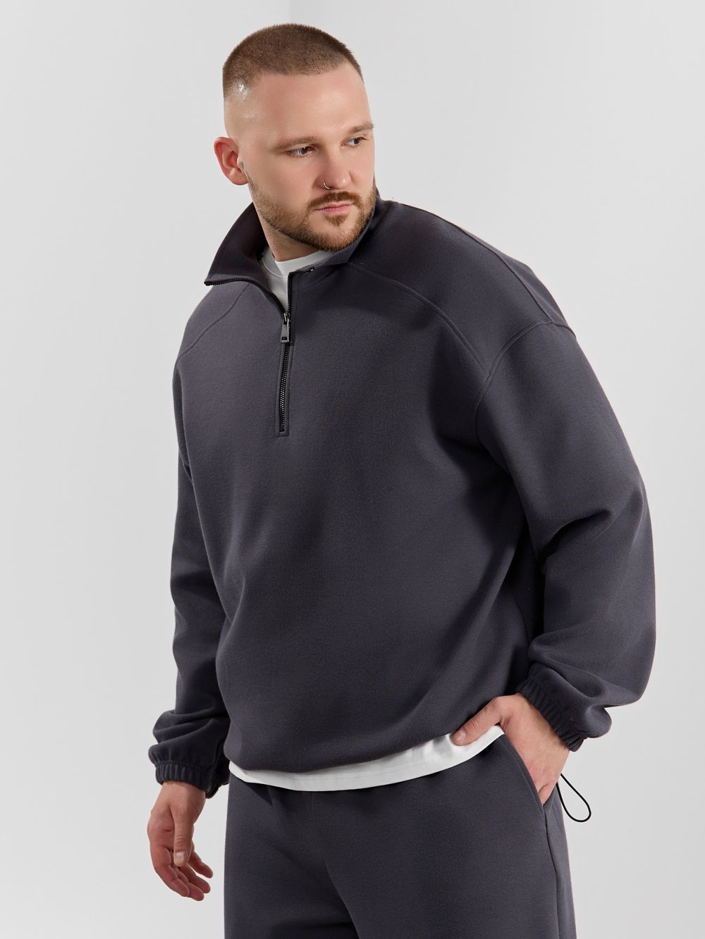 Толстовка мужская Интер-1 Виотекс ГРАФИТОВЫЙ