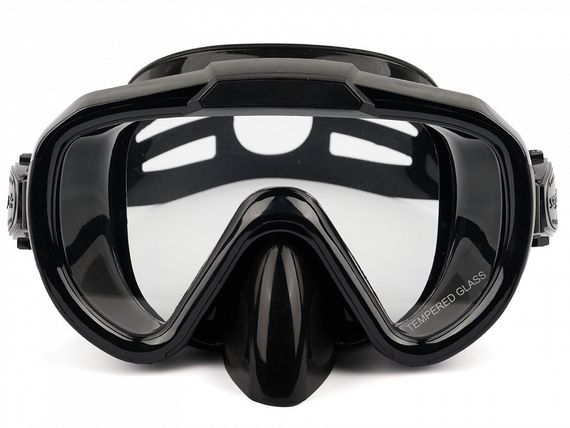 Набор маска+трубка в сумке Sargan Дайва-С черный/черный