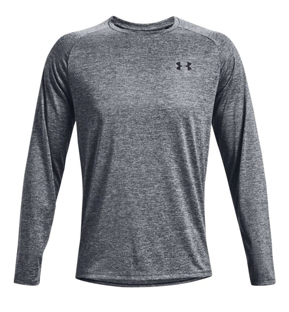 Мужская теннисная футболка теннисная Under Armour Men's UA Tech Long Sleeve - pitch gray/black