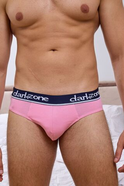 Розовые хлопковые слипы с брендированной резинкой (Размер: XL) (Цвет: розовый)