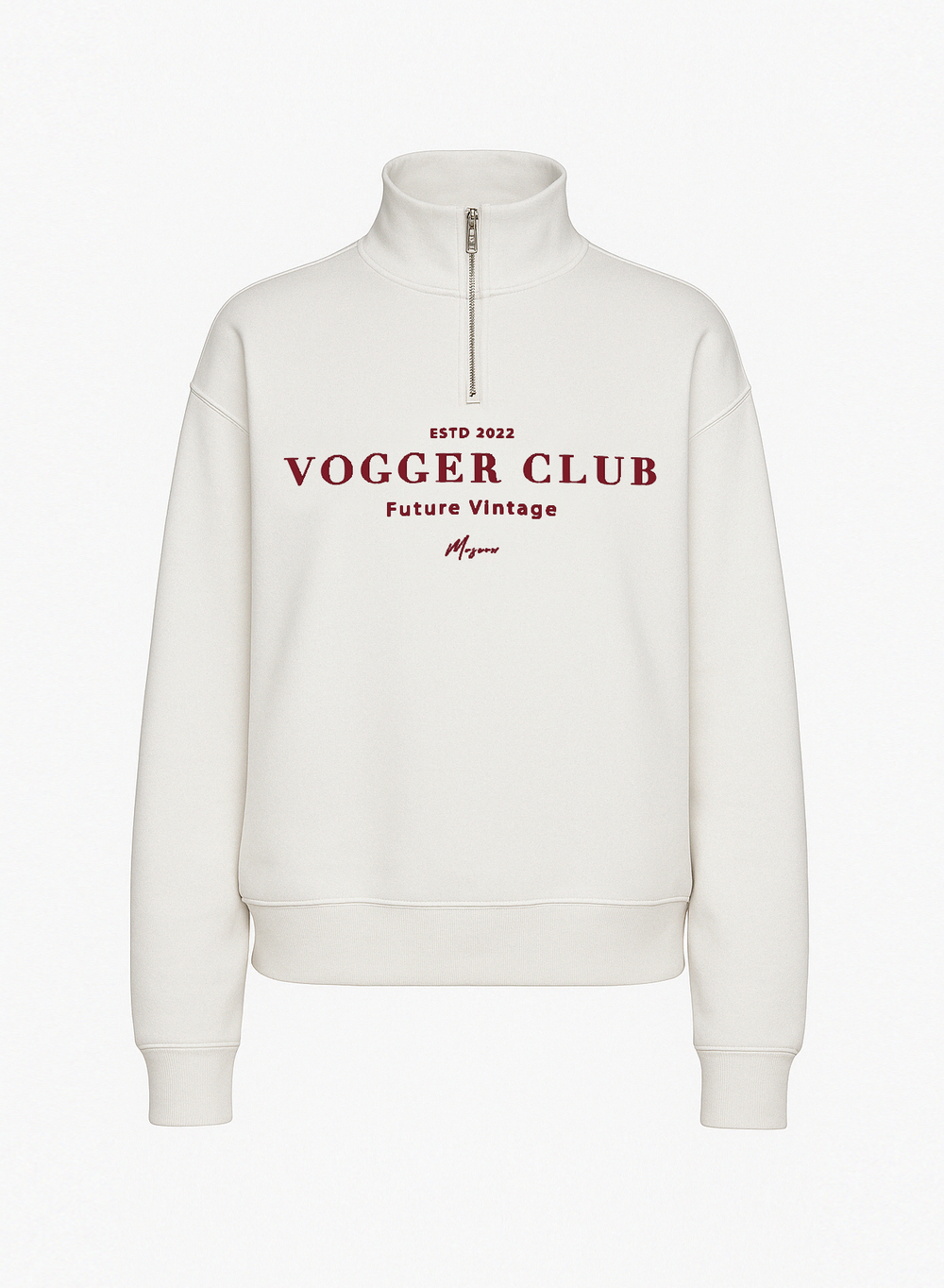Олимпийка zip "vogger club" молочная