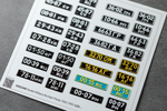 USSR (Soviet) Military number plates 1962-1993 1/35 (3D decal)