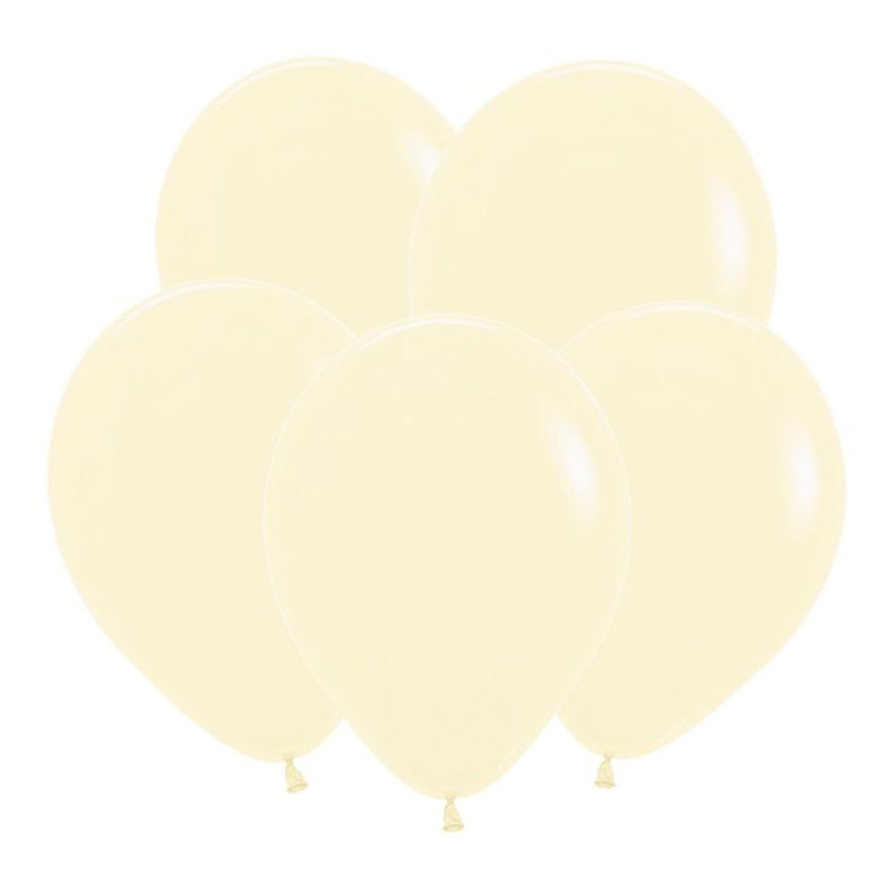 S 12&quot; Матовый Пастель Нежно-желтый / Yellow / 10 шт.