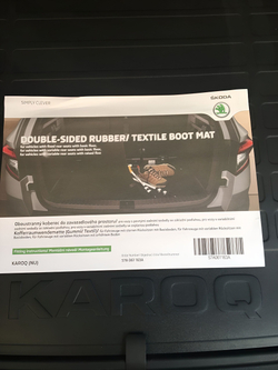Коврик багажника Skoda Karoq двухсторонний (только 4x2)