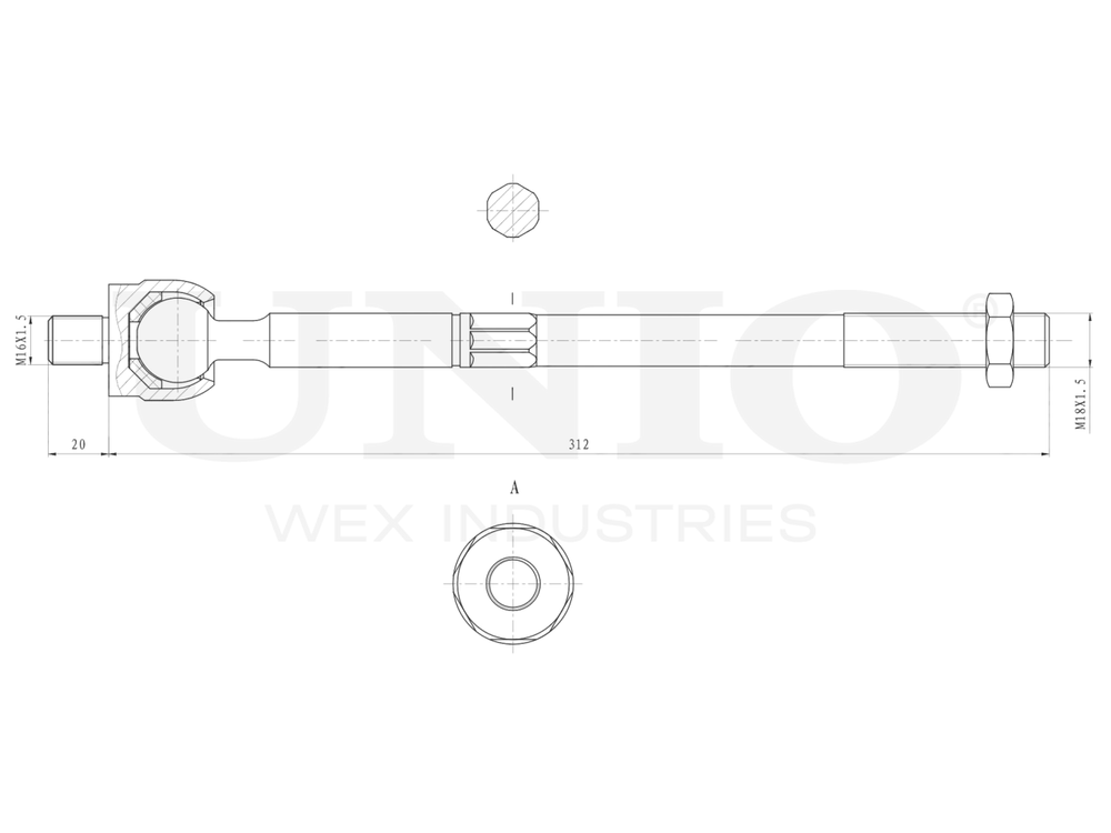 Тяга рулевая UNIO SSP-30034