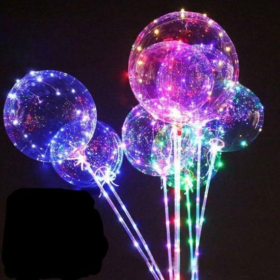 Светящийся воздушный шар на палочке «С LED-гирляндой»