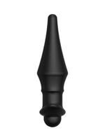 Черная перезаряжаемая анальная пробка №08 Cone-shaped butt plug - 13,5 см.