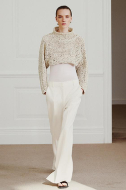 ZARA БРЮКИ STRAIGHT FIT — ZW COLLECTION, ЭКРЮ