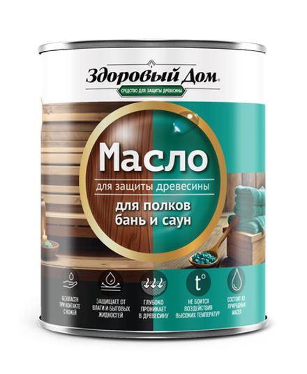 ЗДОРОВЫЙ ДОМ Масло для полков бань и саун бесцветное 1л (LAKRA)