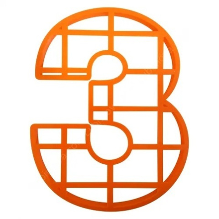 Форма для торта "Цифра 3", 25 см, 1 шт.
