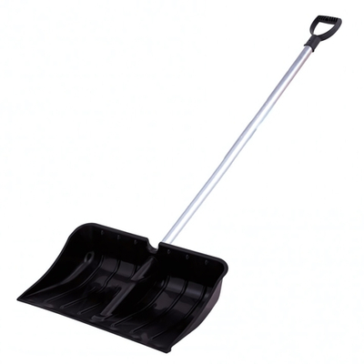 Лопата снеговая "Зима" №9 с ал.планкой d-32 с ал/чер. и V-обр. ручкой 550 х 380