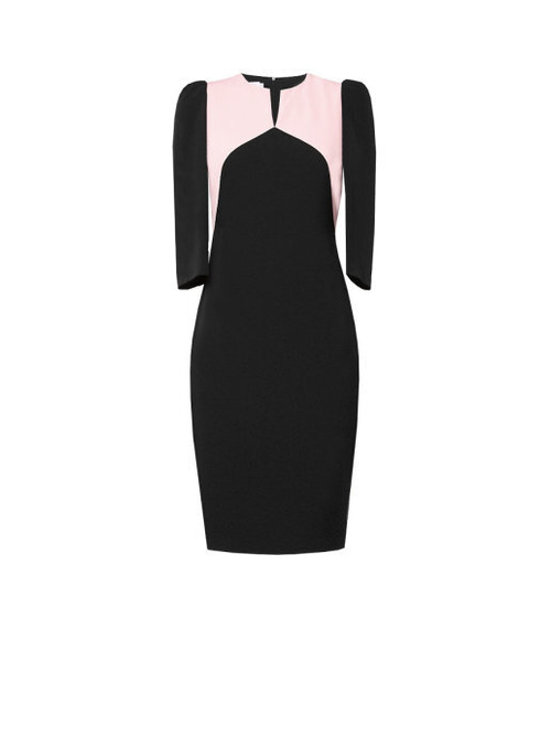 Платье чёрное с фигурной горловиной 09-02-19FW