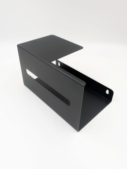 Держатель для туалетной бумаги с полочкой и местом под освежитель воздуха, цвет черный