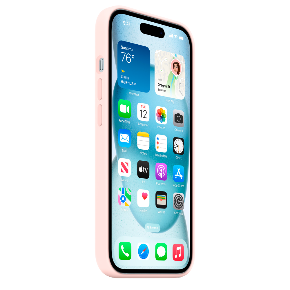 Силиконовый чехол с поддержкой MagSafe Apple Silicone Case для iPhone 15 Plus, Light Pink (Светло-розовый)
