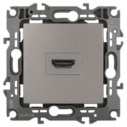 Розетка ЭРА Серия 12 12-3114-16 HDMI титан | ЭРА 12 Титан