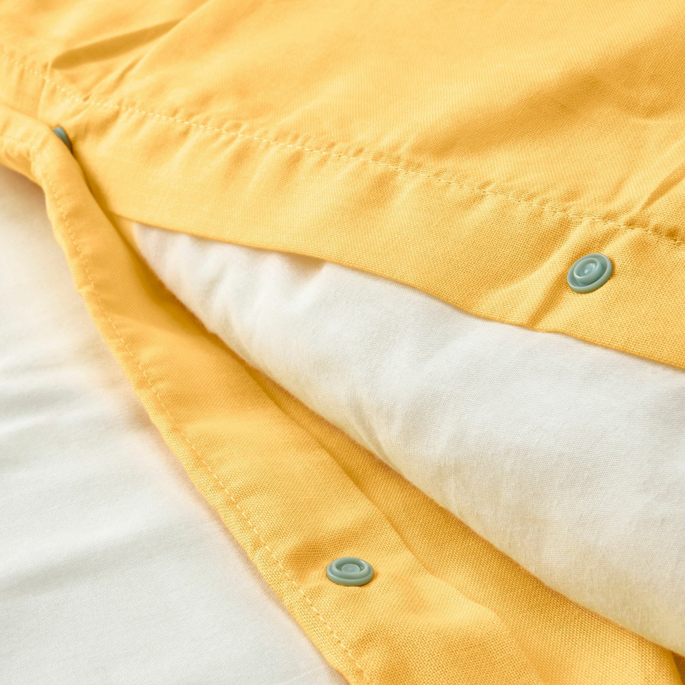 Комплект постельного белья IKEA NATTSVARMARE (НАТТСВАРМАРЕ), Двуспальный, Желтый, 240x220,50x80 см