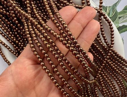 Нить бусин из гематита 4мм