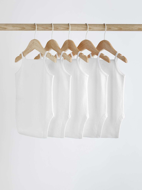 Боди без рукавов для малышей Next N33-588, 5 шт., Белый