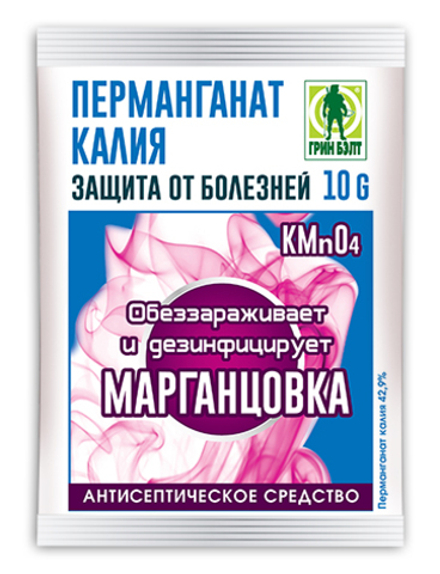 Перманганат калия (марганцовка) пакет 10г Грин Бэлт