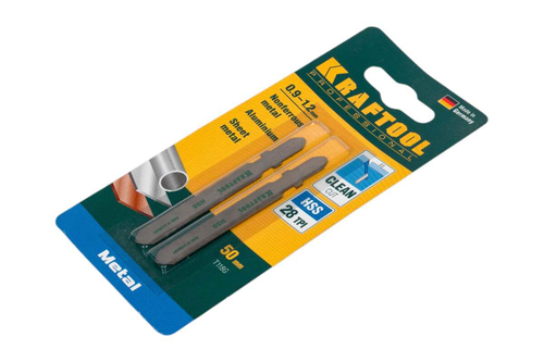 Пилка для лобзика по металлу (55 мм; 0.9 мм; HSS; 2 шт.) KRAFTOOL 159551-0,9