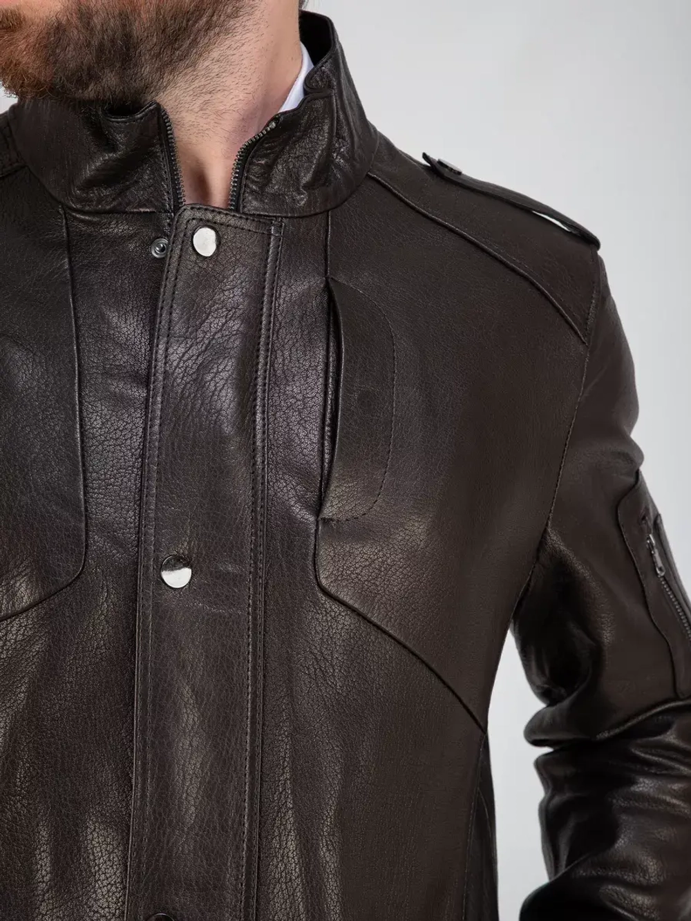 Кожаная куртка демисезонная пальто