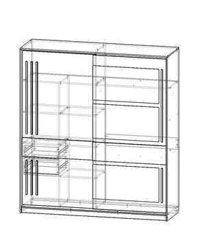 Шкаф-купе РОВЕННА-4 с зеркалами