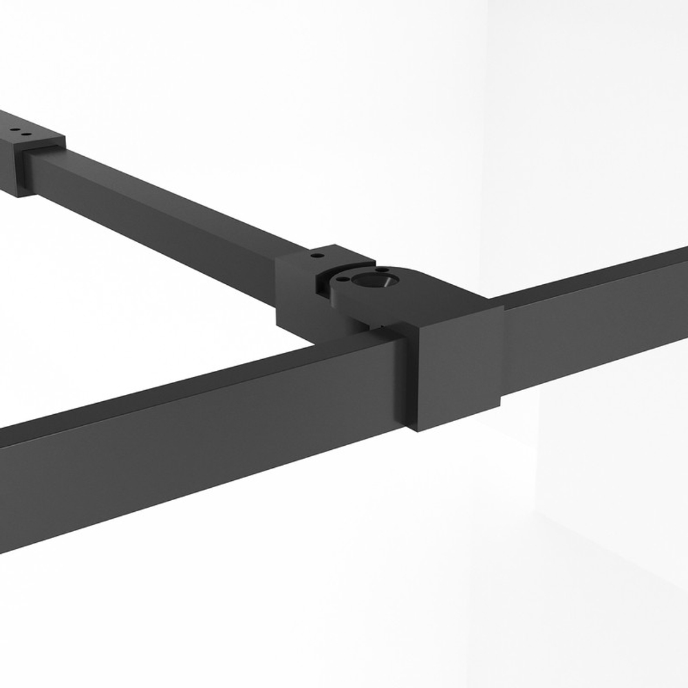 Душевая перегородка Niagara Nova NG-686-12BLACK (120х195) черный матовый,стекло прозрачное,1 место