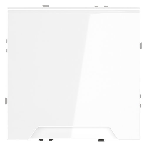 Розетка встраиваемая VOLTUM S70 с заземлением, защитными шторками и крышкой 16А, (белый глянцевый)