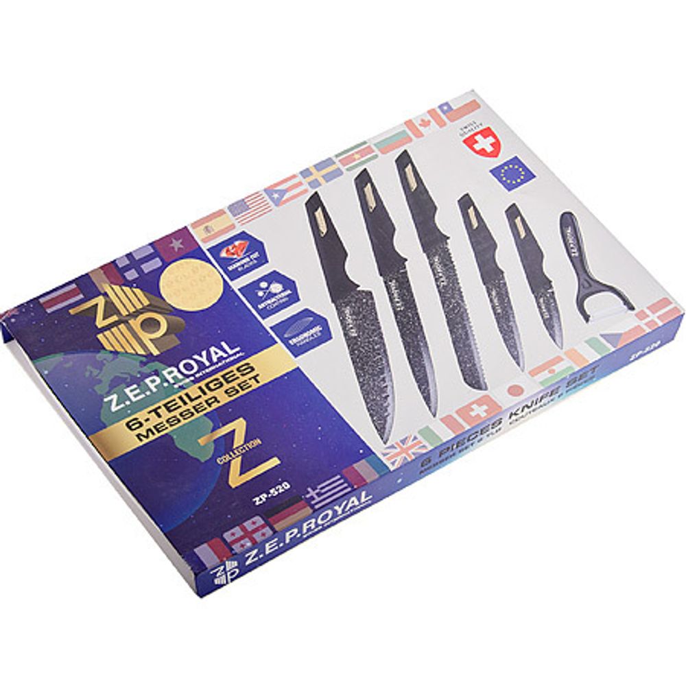 Набор Zillinger 5 ножей и овощечистка ZP-520