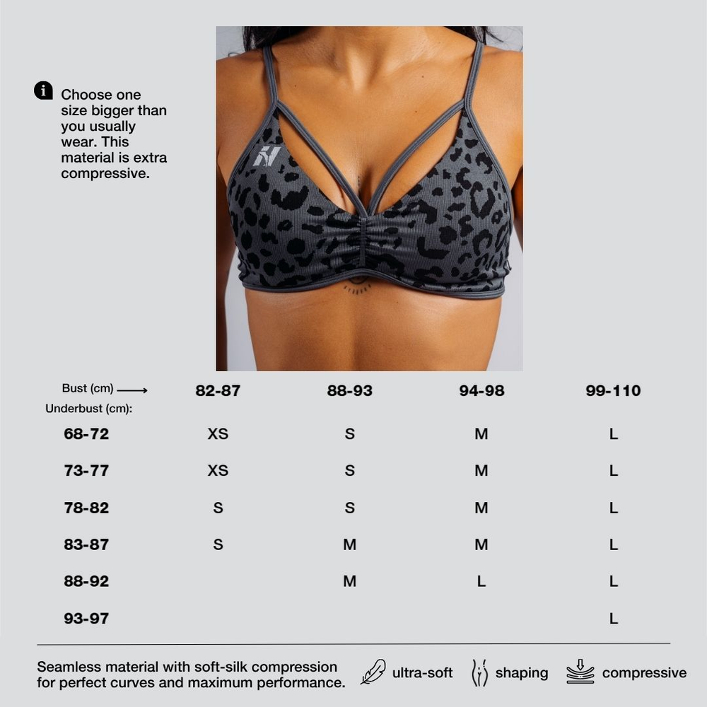 Топ Medium Support Leopard Sports Bra PRIMAL 854 Голубой