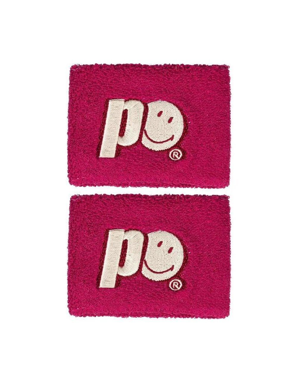 Теннисные напульсники Prince X Smiley Wristband Short 2P - pink raspberry