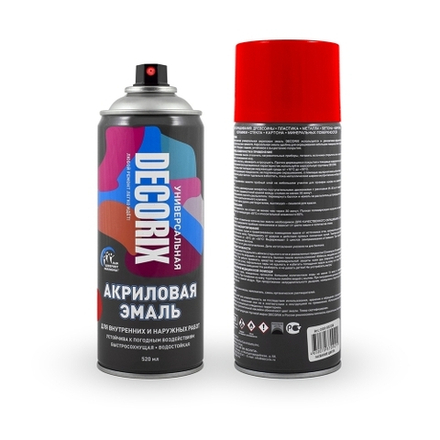 Эмаль аэрозольная DECORIX универсальная Ярко-красный NO.67 (0,52л) 0101-67 DX