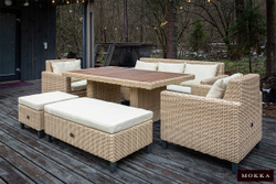 Комплект плетеной мебели MOKKA BELLA большой, соломенный