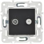 SKANDY Розетка двойная TV+SAT SK-A13Bl черный IEK
